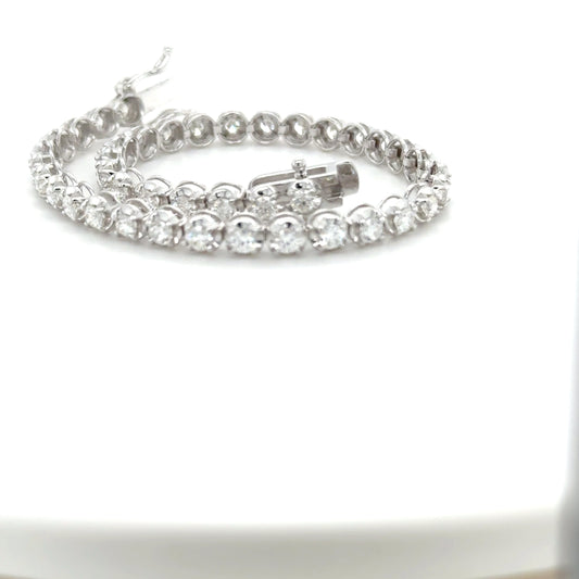 Diamond Tennis Bracelet Illusion Setting