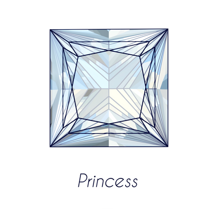 2.53ct Princess  VVS2 Lab Diamond