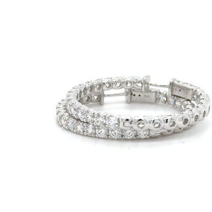 Aurora Diamond Hoop Earring