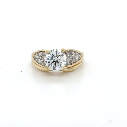 Floating Diamond Engagement Ring