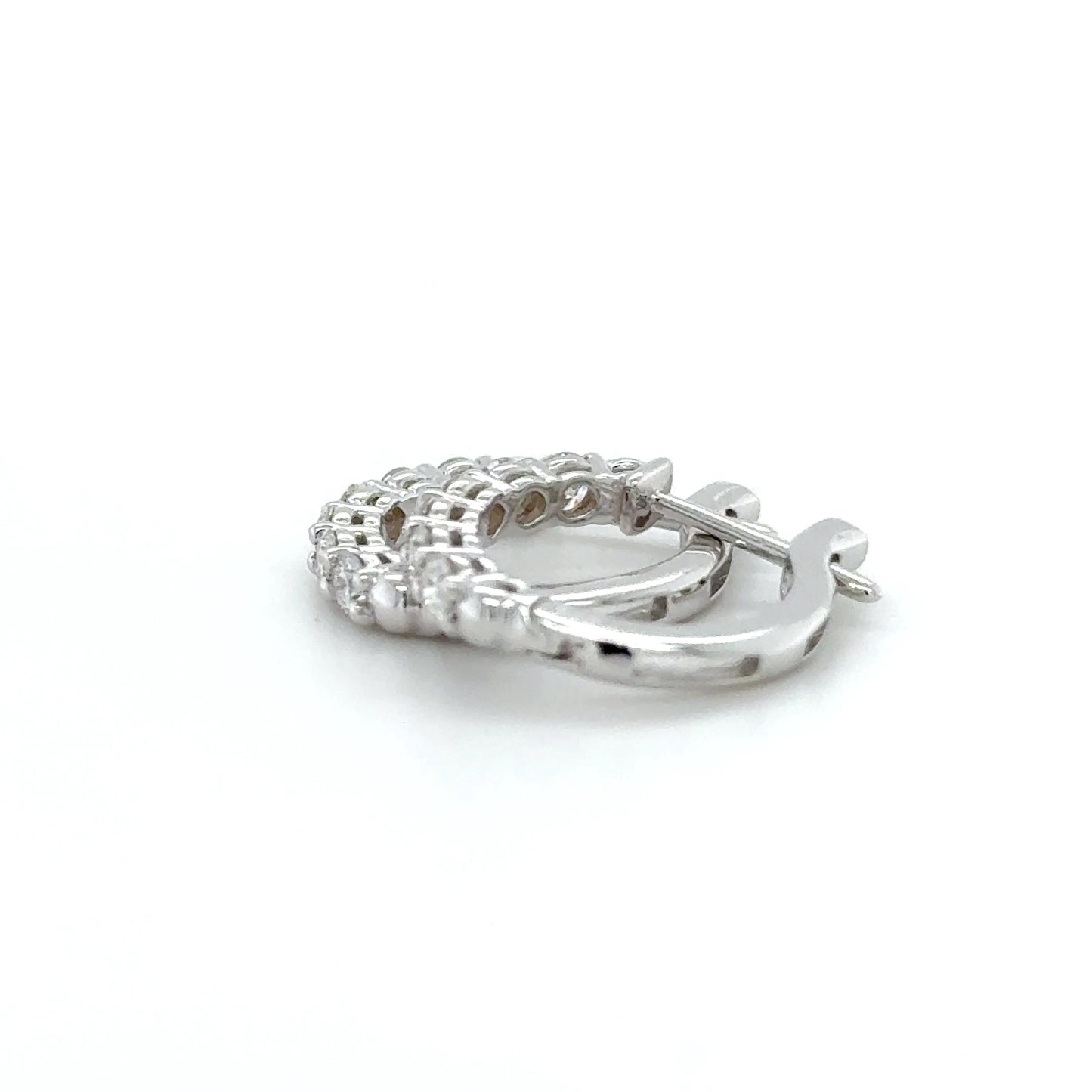 Classic Diamond Hoop Earring
