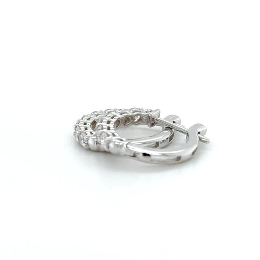 Classic Diamond Hoop Earring