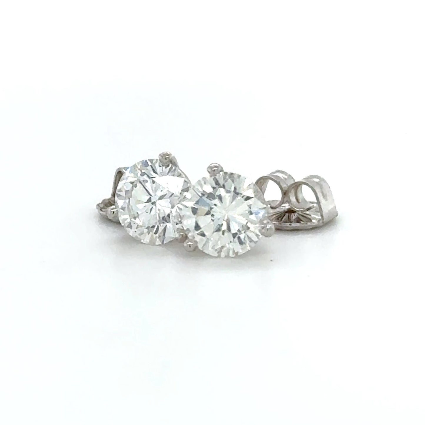 Diamond Stud Earring Martini Setting