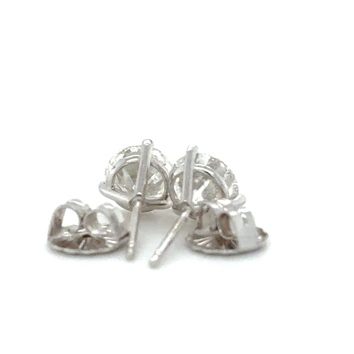 Diamond Stud Earring Martini Setting