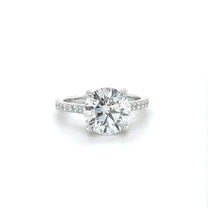 Classic Diamond Engagement Ring with Basket Diamond