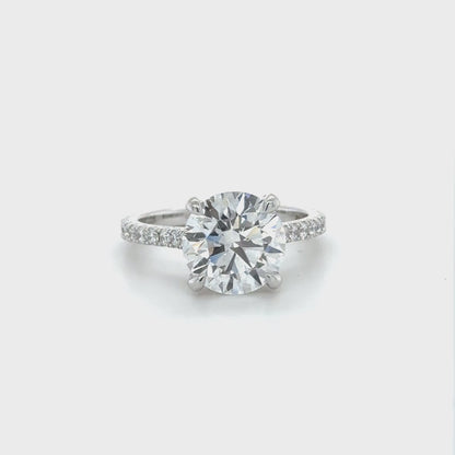 Classic Diamond Engagement Ring with Basket Diamond