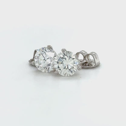 Diamond Stud Earring Martini Setting