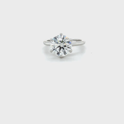 Classic Diamond Engagement Ring with Gallery Diamond