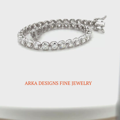 Diamond Tennis Bracelet Illusion Setting